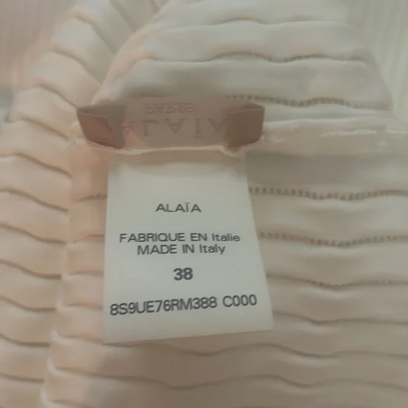 AZZEDINE ALAIA WHITE MINI DRESS/TUNIC 38 - Picture 4 of 7